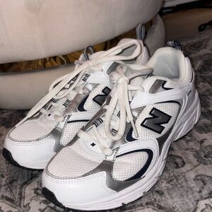 New Balance White and Gray Athletic Shoes